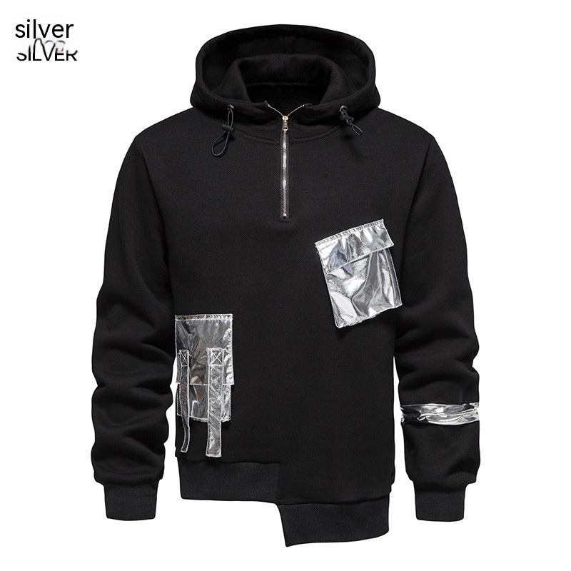 Dark Elegance Aesthetic Embroidered Hoodie