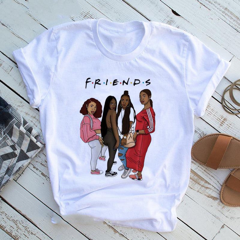 Artisanal Edge: Hand Print Casual Funny T-Shirt