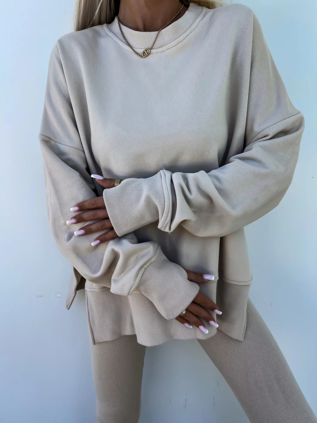 Fall Coord Set With Long Sleeve Hoodie For Yoga And Casual Outfits