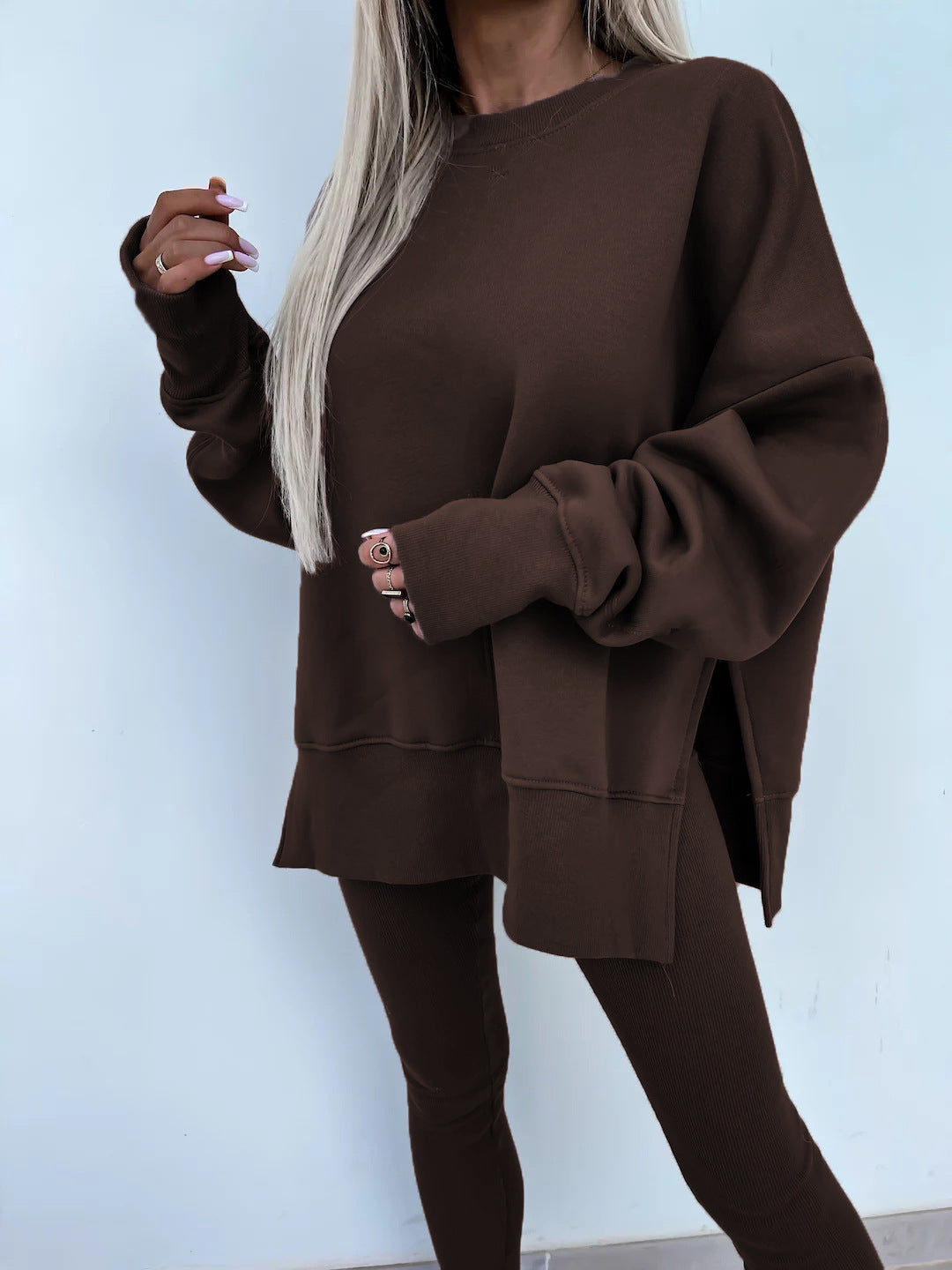 Fall Coord Set With Long Sleeve Hoodie For Yoga And Casual Outfits