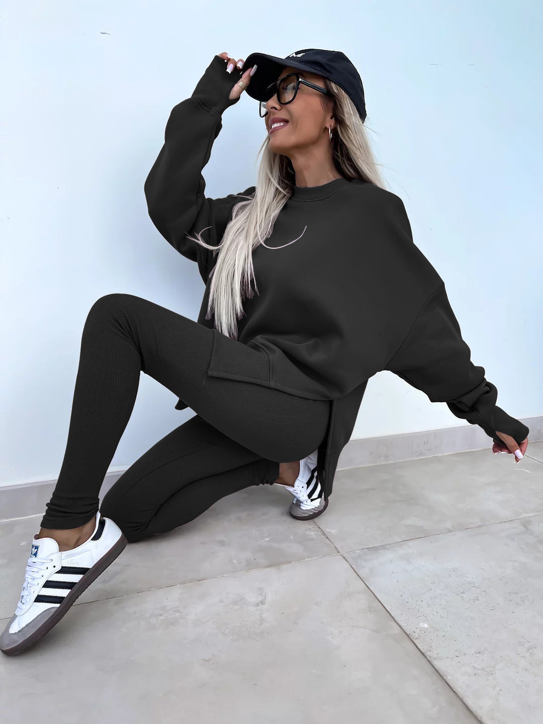 Fall Coord Set With Long Sleeve Hoodie For Yoga And Casual Outfits