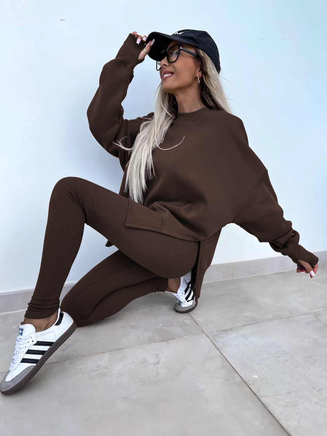 Fall Coord Set With Long Sleeve Hoodie For Yoga And Casual Outfits