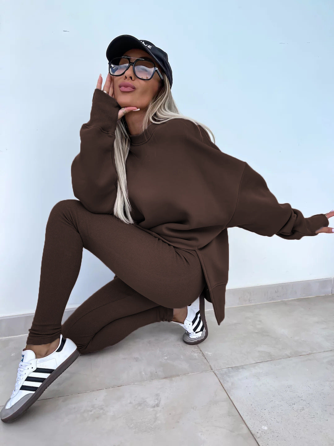 Fall Coord Set With Long Sleeve Hoodie For Yoga And Casual Outfits