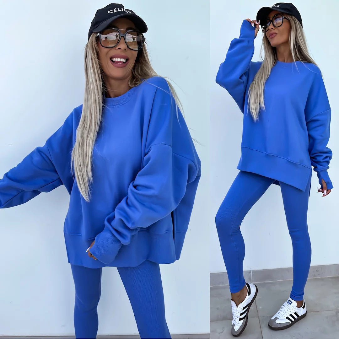 Fall Coord Set With Long Sleeve Hoodie For Yoga And Casual Outfits