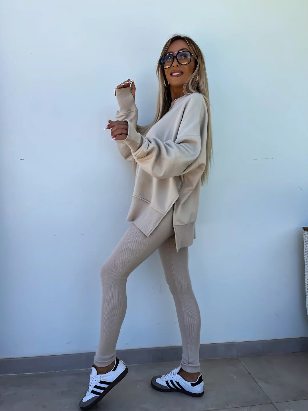 Fall Coord Set With Long Sleeve Hoodie For Yoga And Casual Outfits