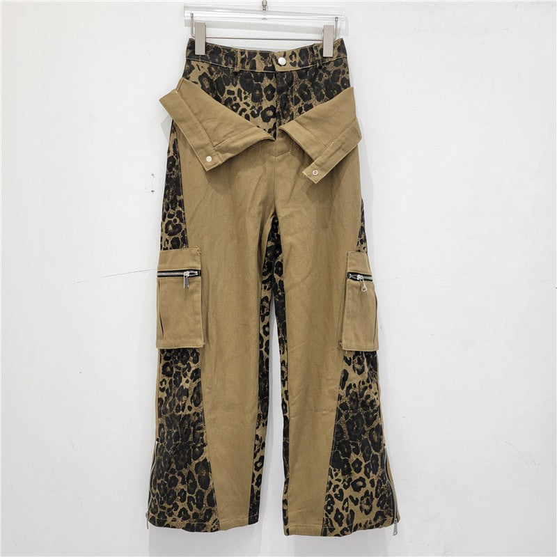 Retro Print High Waist Jeans