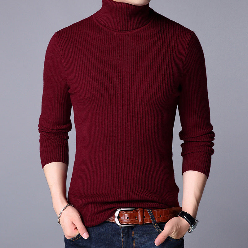 Minimalist Ease: Solid Turtleneck Comfort Sweater