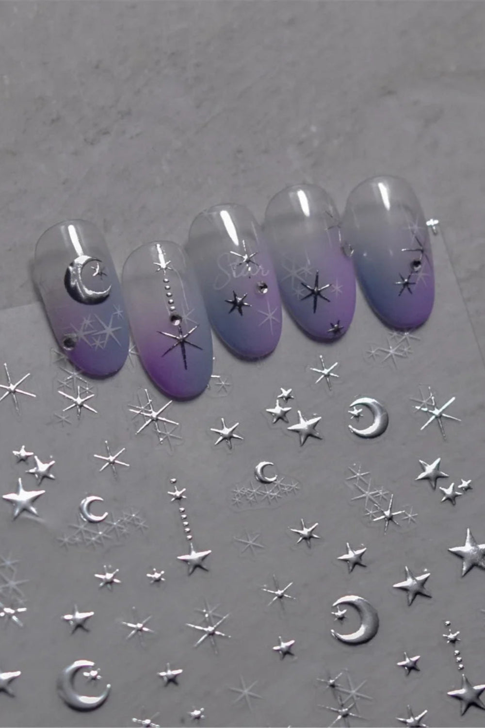 Luxury Korean Nail Decals With Silver And Gold Accents For Autumn Nails Fashion