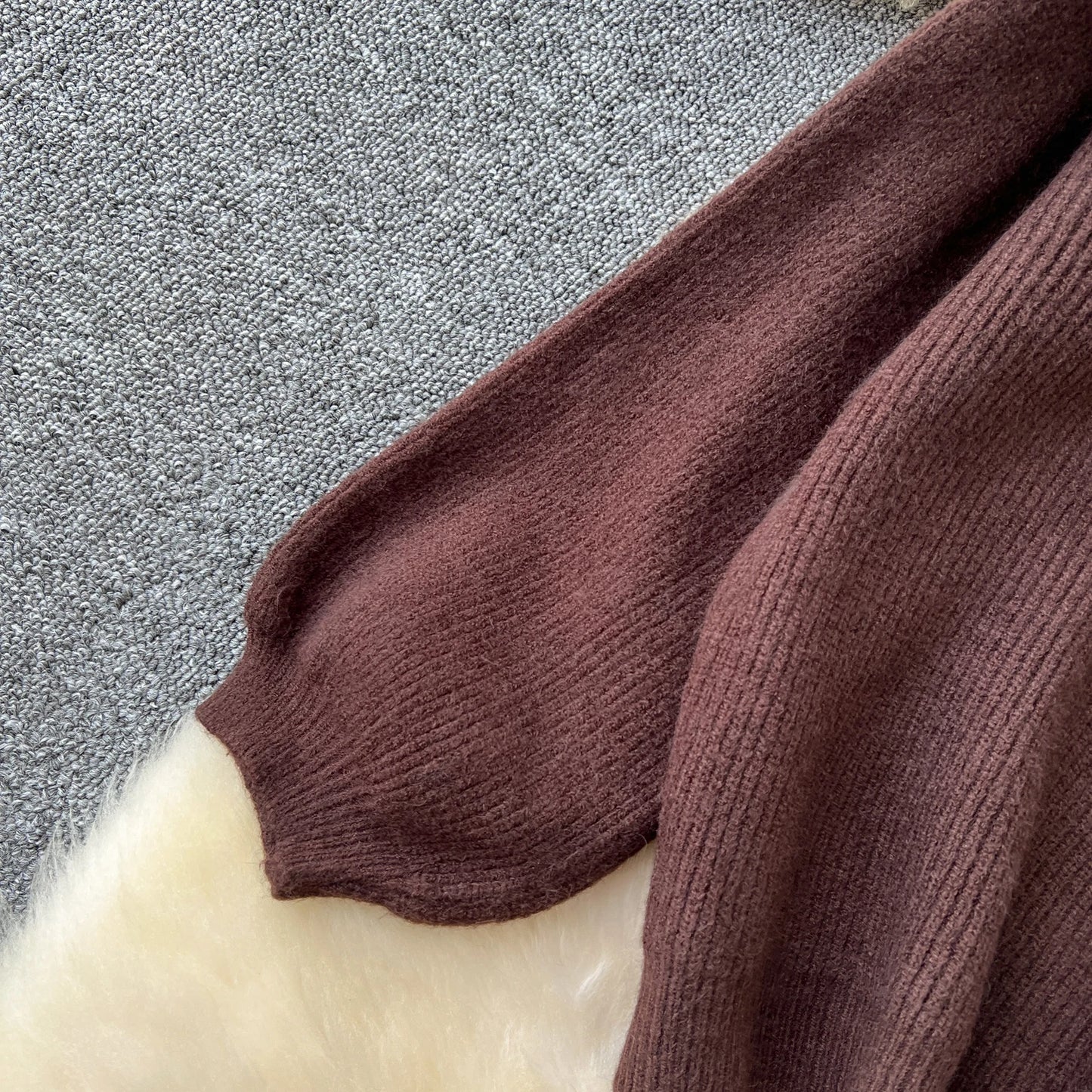 Fall Outfit Aesthetic Knit Sweater And Skirt Coord Set
