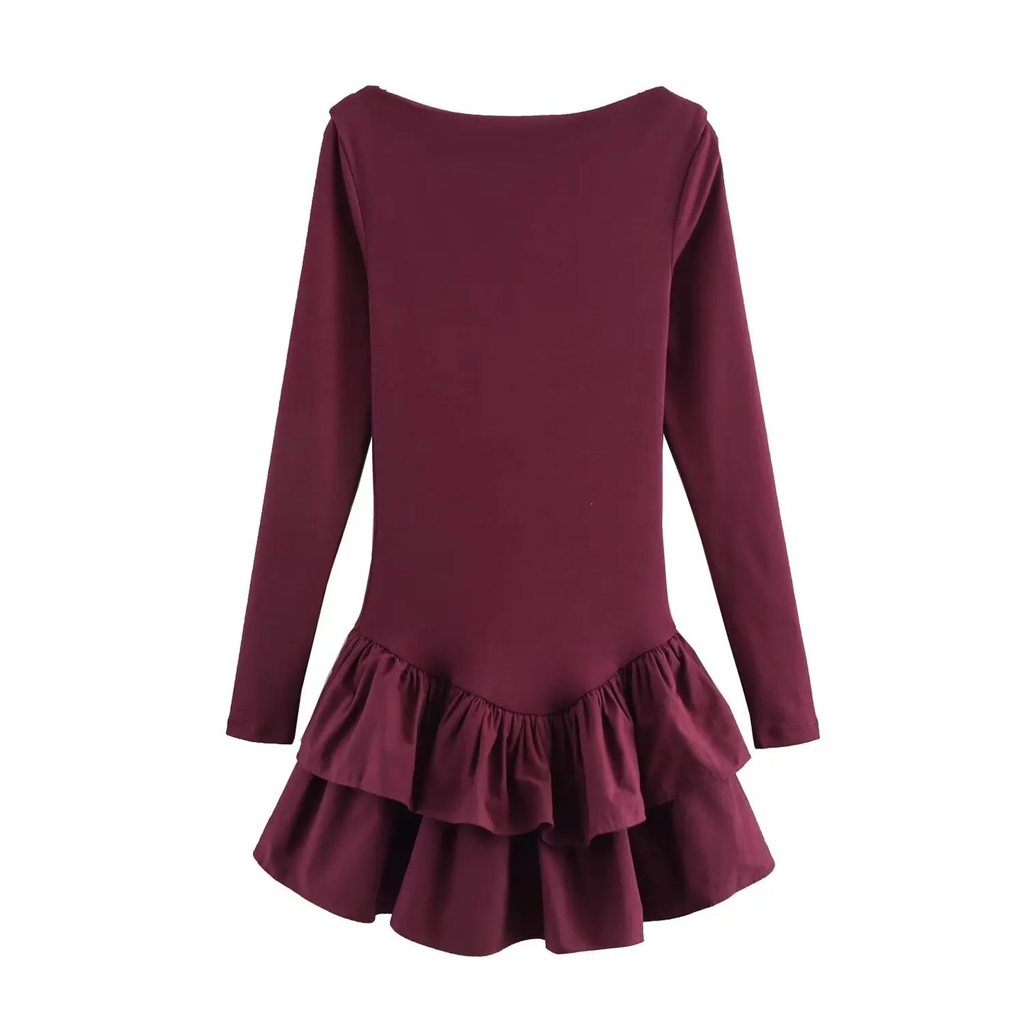 Mini Dress With Boat Neck And Elegant Fit For Spring Fashion Outfits