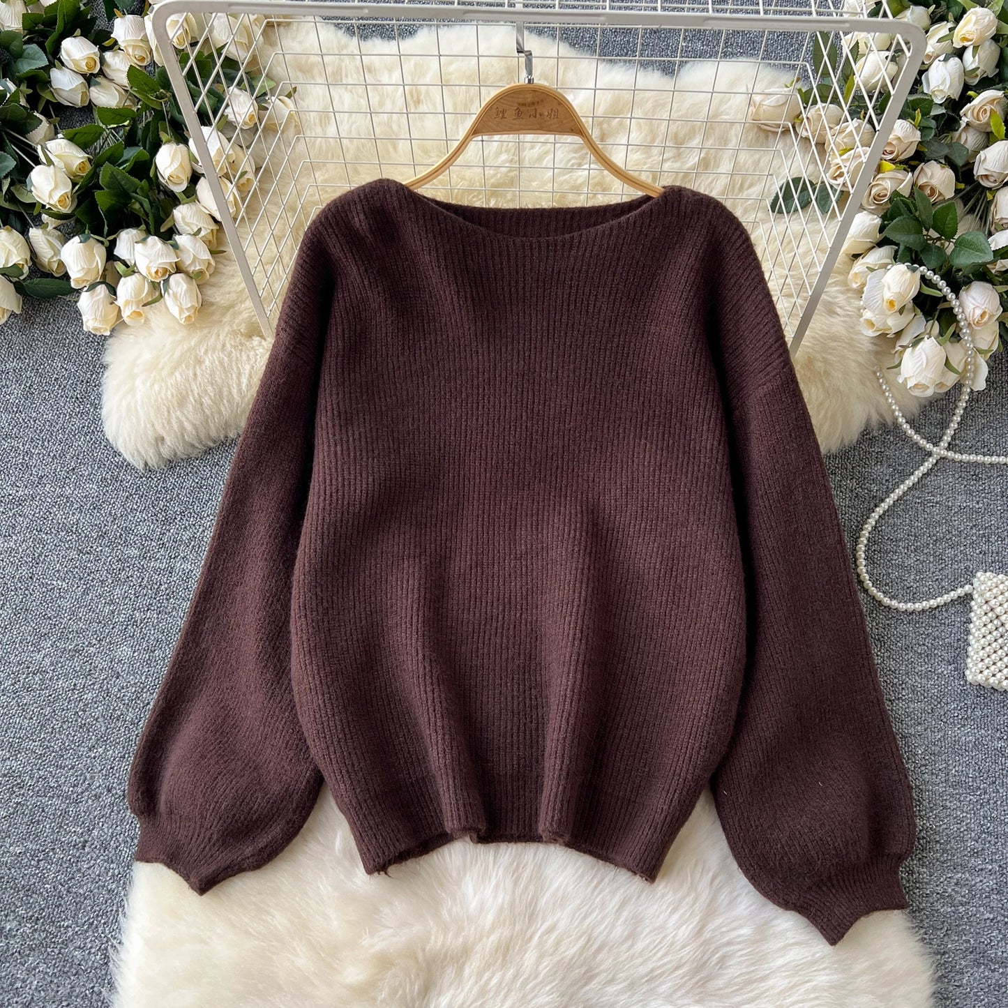 Fall Outfit Aesthetic Knit Sweater And Skirt Coord Set