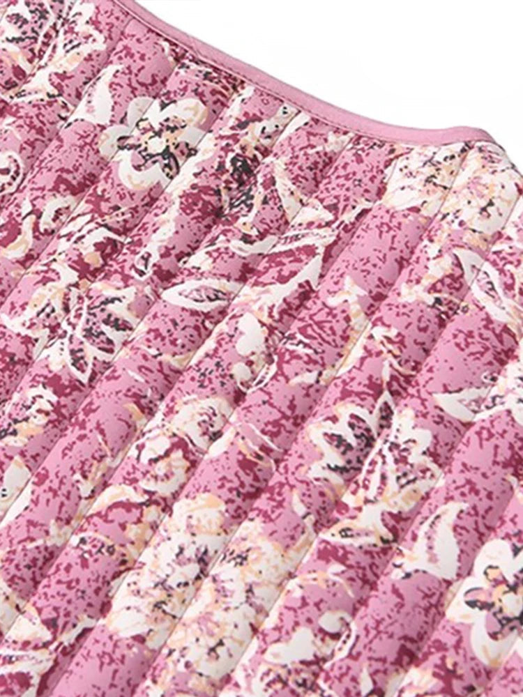 Retro-Inspired Long Sleeve Coat For Winter Outfits With Comfy Quilted Design