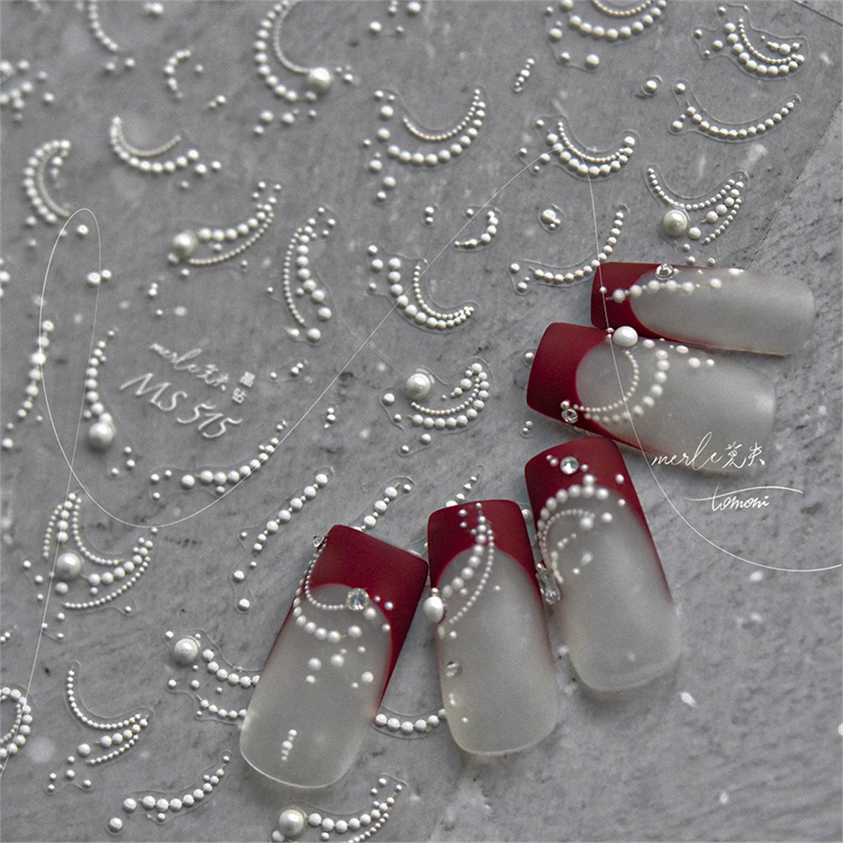 White Wave Line Nail Decals For Autumn Nails Looks And Manicure Design Ideas