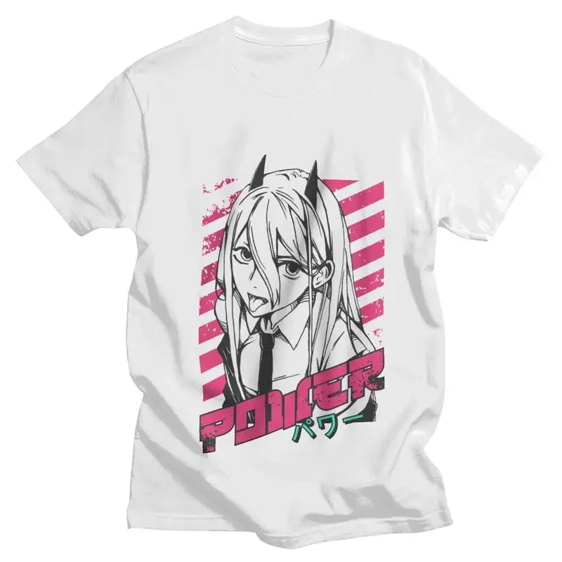Anime Style Tee Shirt With Bold Print For Trendy Shirt Outfit Ideas