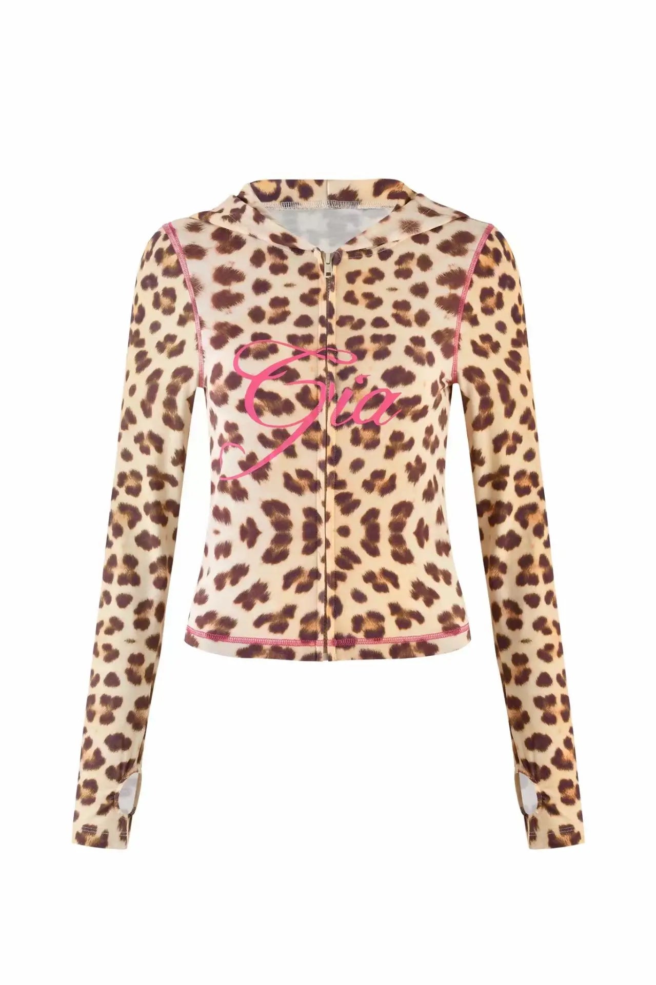 Outfit Trend Floral Print Zip Hoodie Jacket and Pants Coord Set for Women