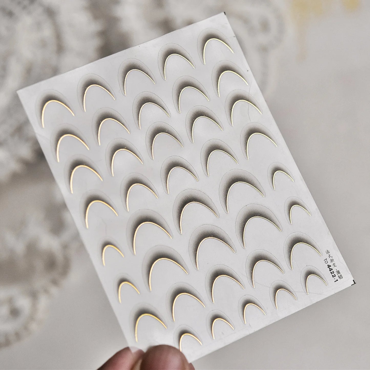 White Wave Line Nail Decals For Autumn Nails Looks And Manicure Design Ideas