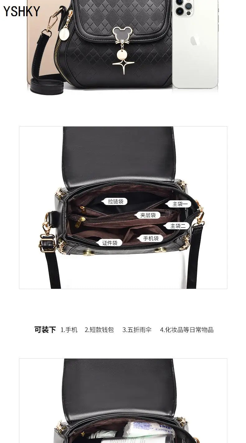 Chic Shoulder Bag In Genuine Leather For Outfits Fashion And Soft Girl Vibes