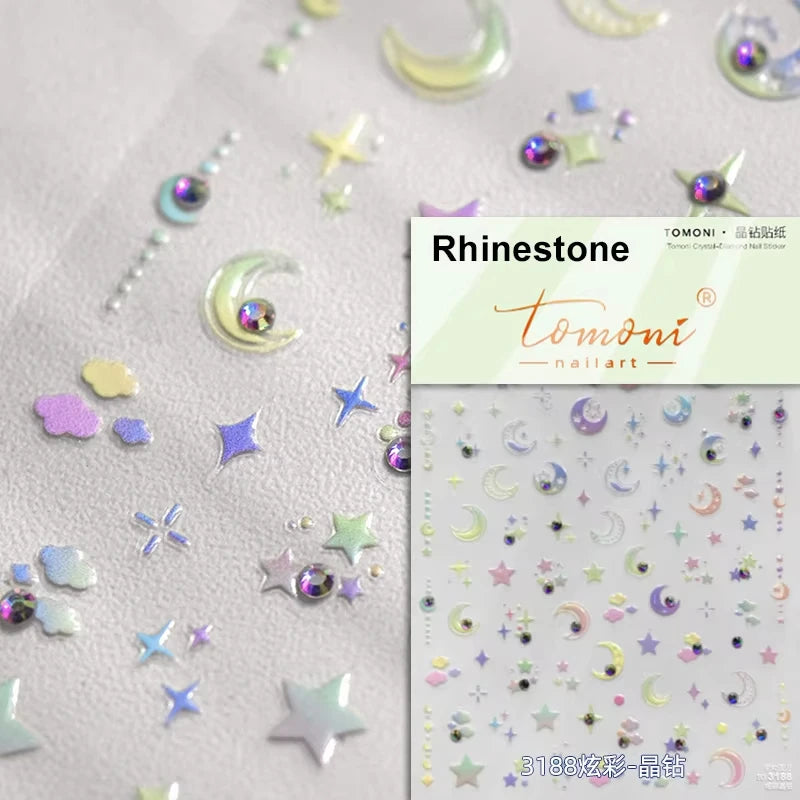 Luxury Korean Nail Decals With Silver And Gold Accents For Autumn Nails Fashion