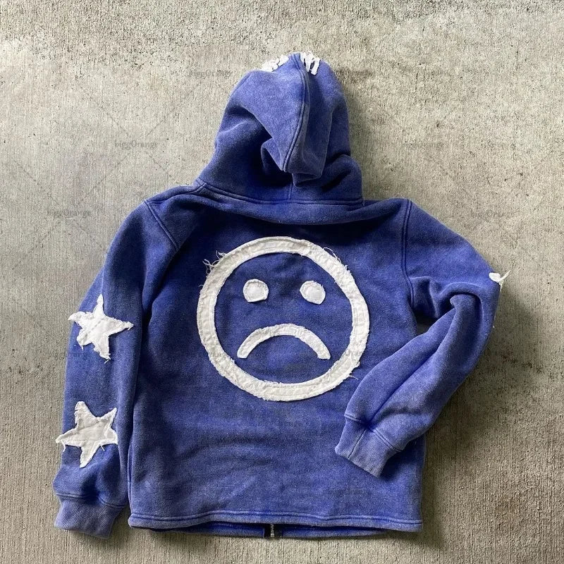 Y2K Retro Street Hoodie Women Fall Outfit 2025