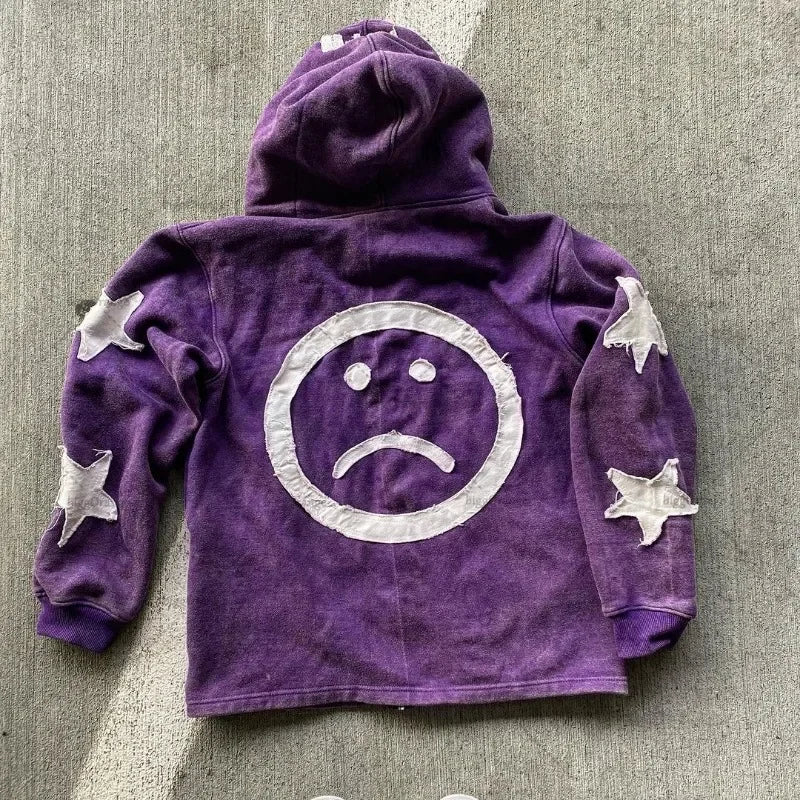 Y2K Retro Street Hoodie Women Fall Outfit 2025
