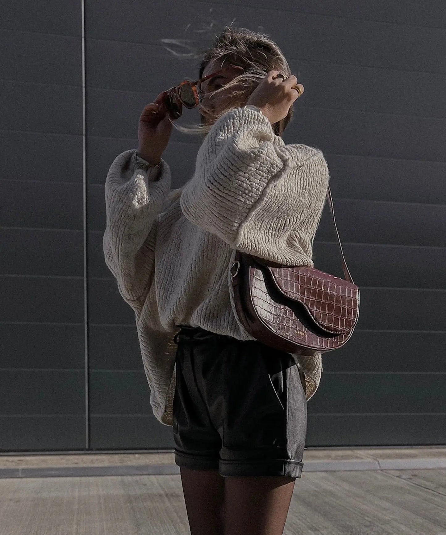 Quilted Elegance Turtleneck Sweater