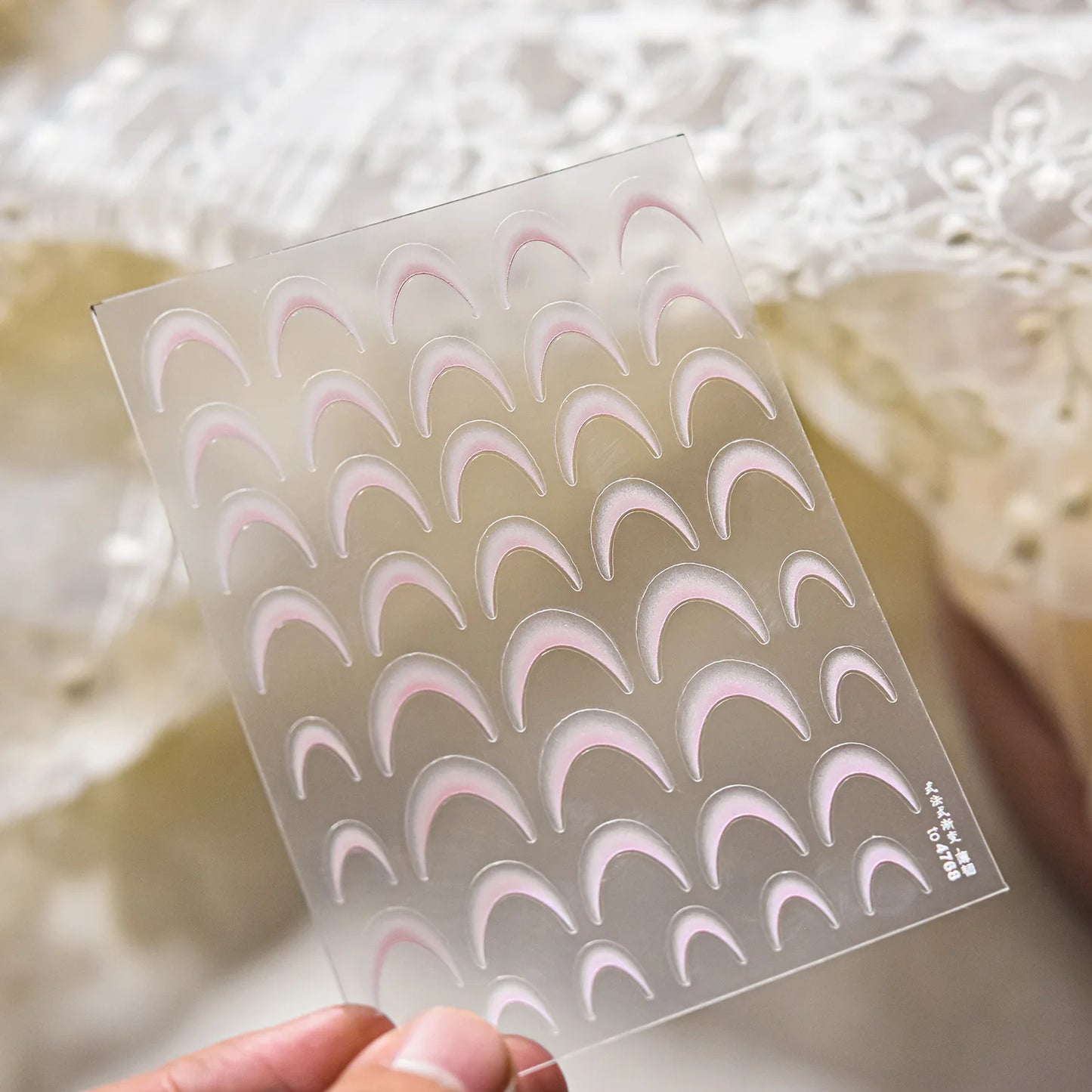 White Wave Line Nail Decals For Autumn Nails Looks And Manicure Design Ideas