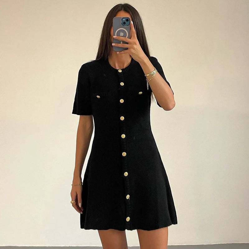 Slim Fit Knitted Dress Style For Women Perfect For Fall Outfits And Holiday Events