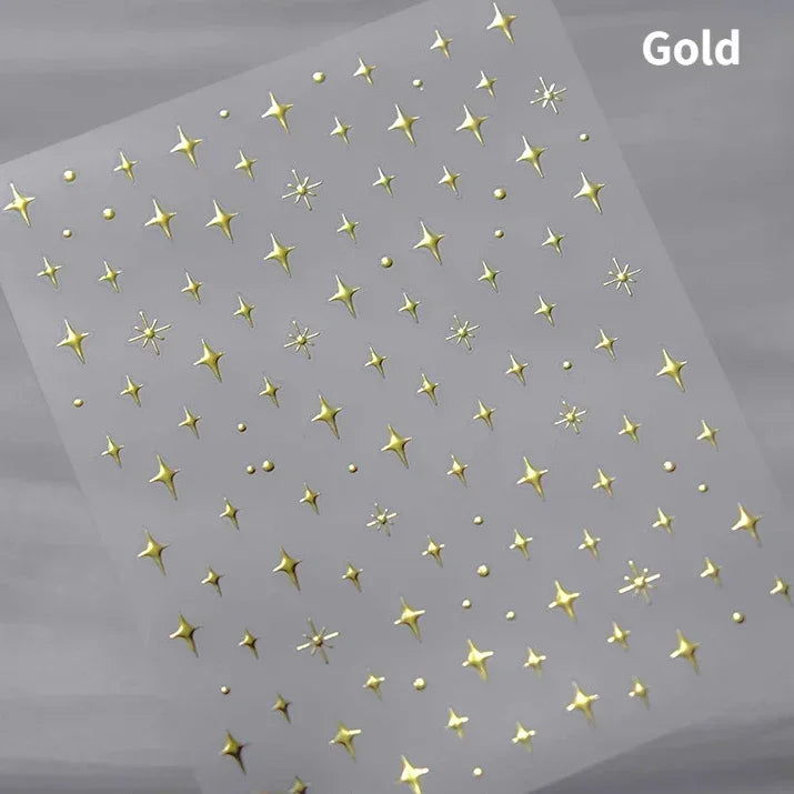Luxury Korean Nail Decals With Silver And Gold Accents For Autumn Nails Fashion