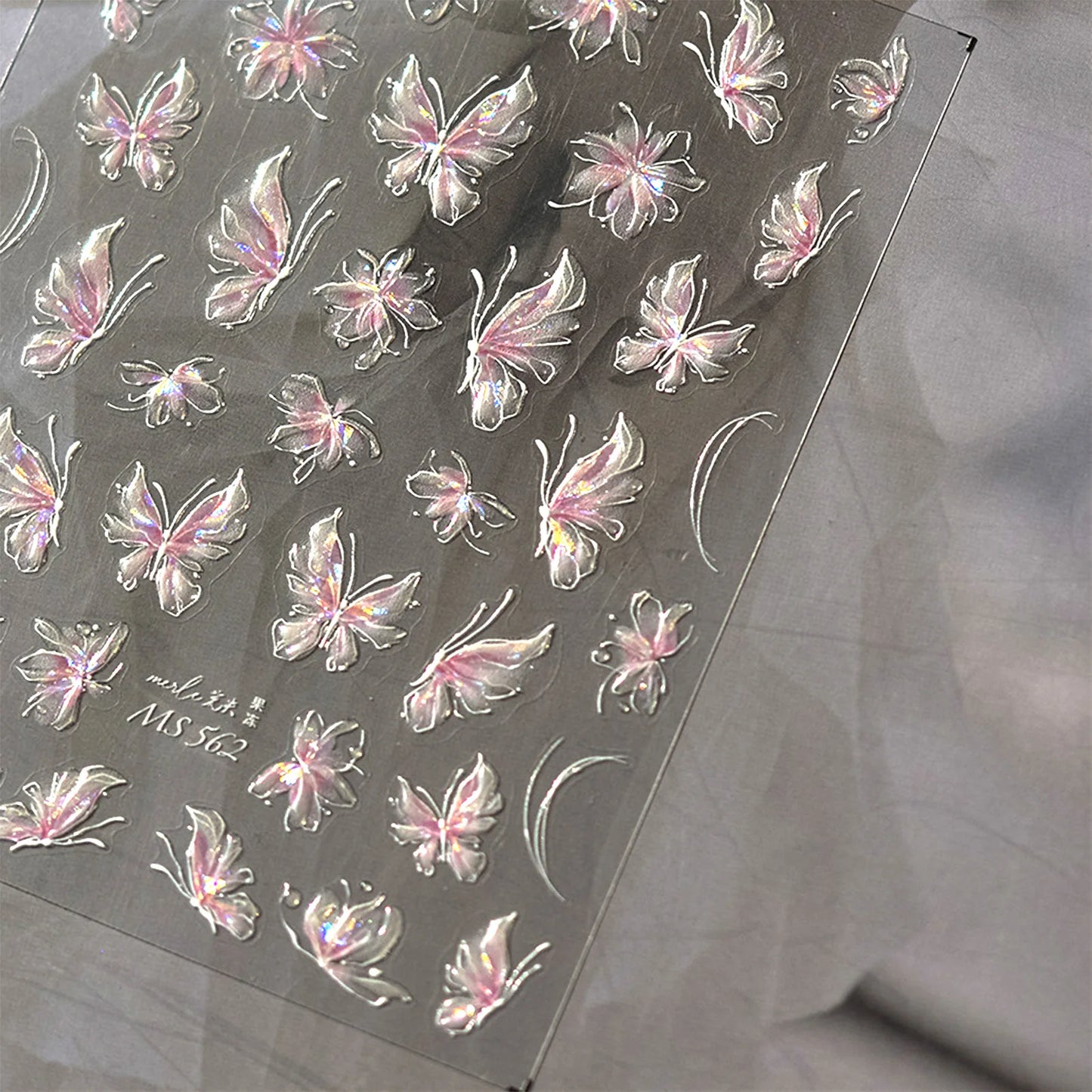 Elegant Fall Nail Art Stickers With Aurora Butterflies For Seasonal Nail Inspiration