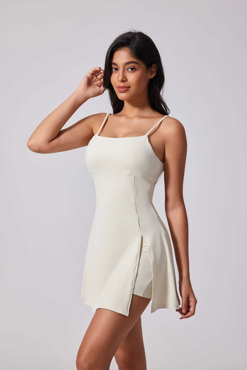 Sporty Tennis Skirt Dress With Built-In Bra For Summer Outfits Casual And Active Style