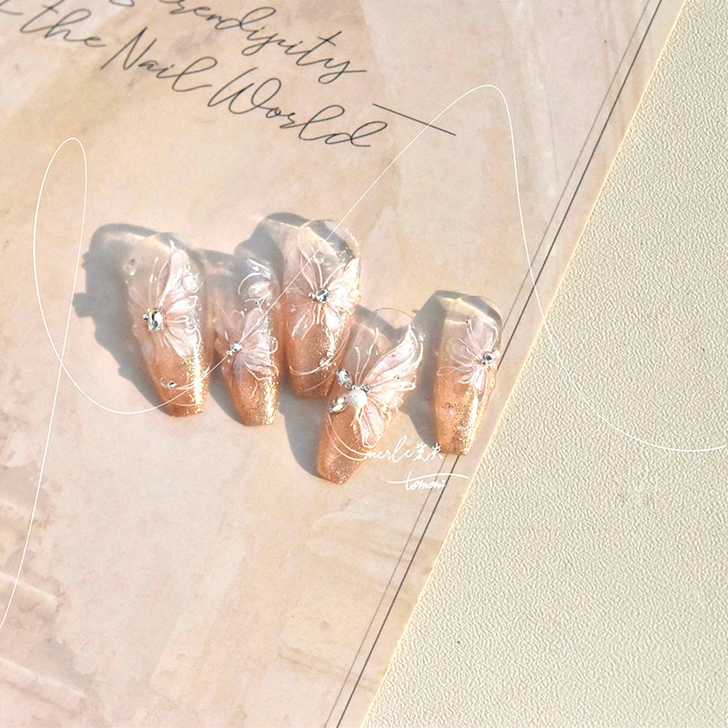 Elegant Fall Nail Art Stickers With Aurora Butterflies For Seasonal Nail Inspiration