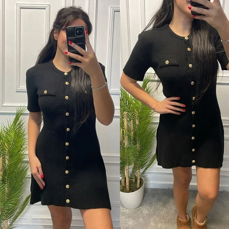 Slim Fit Knitted Dress Style For Women Perfect For Fall Outfits And Holiday Events