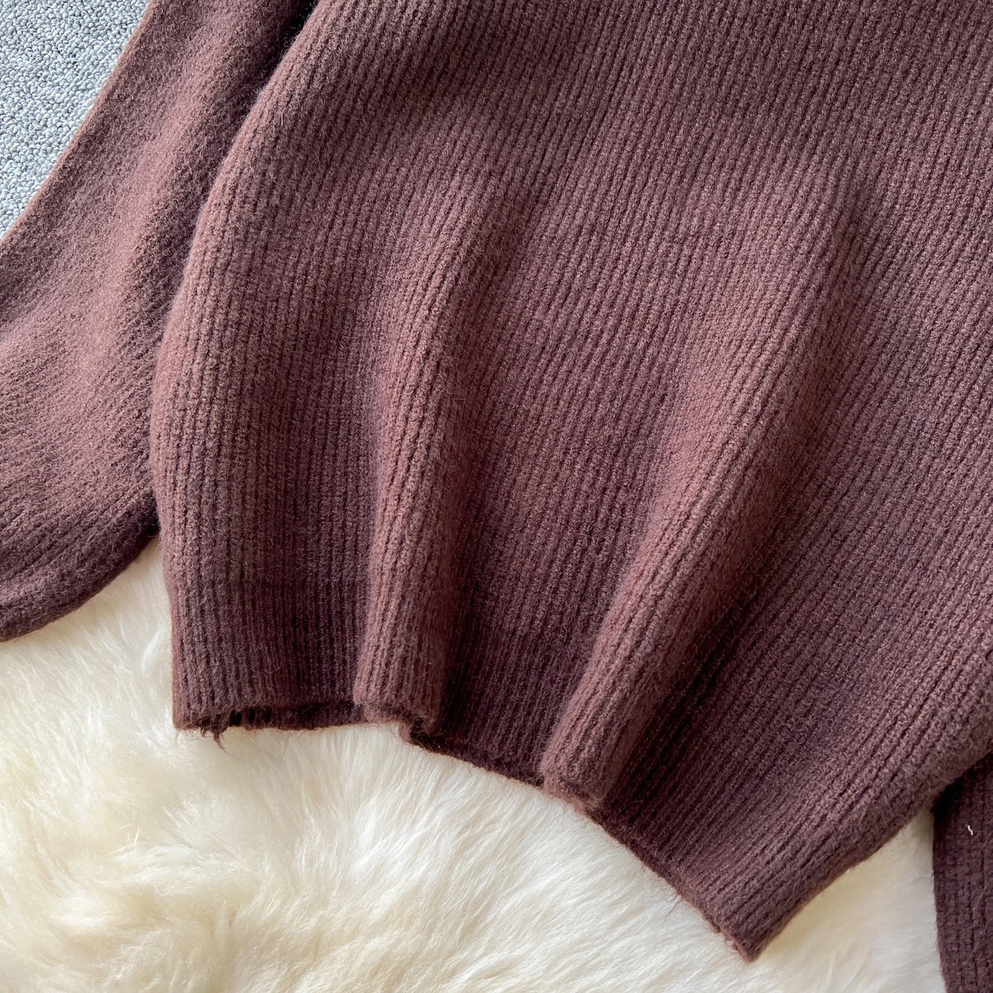 Fall Outfit Aesthetic Knit Sweater And Skirt Coord Set