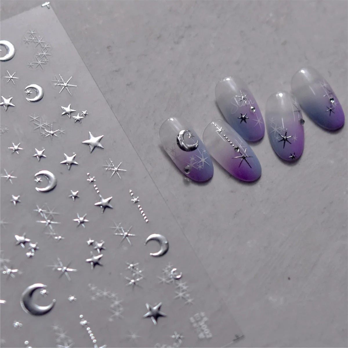 Luxury Korean Nail Decals With Silver And Gold Accents For Autumn Nails Fashion