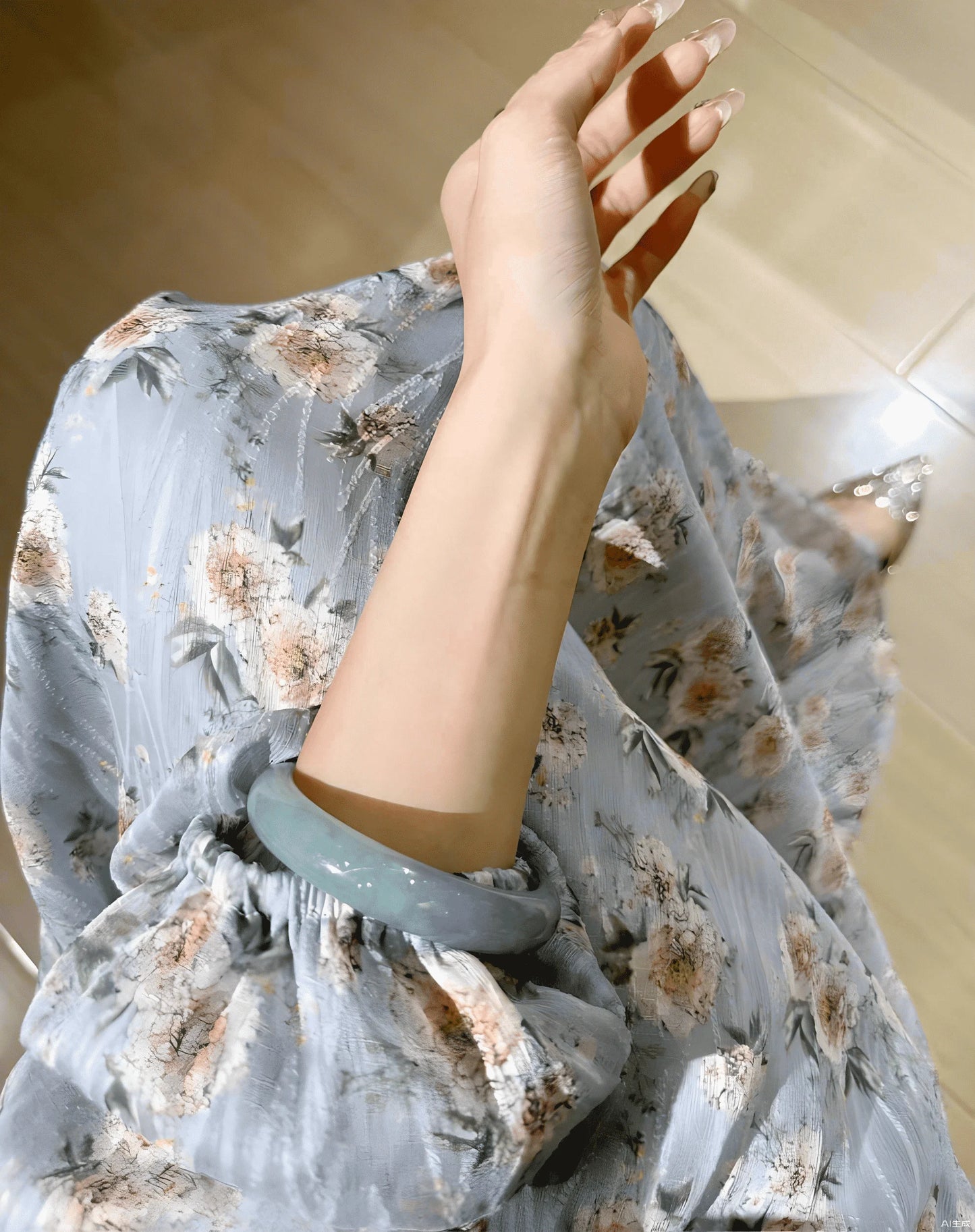 Floral Long Dress With Waist Tie And Swing Silhouette For Spring Outfits Casual