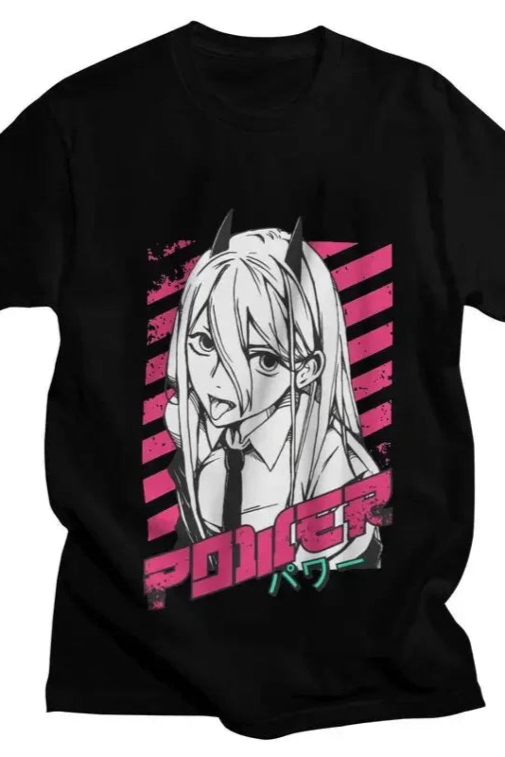 Anime Style Tee Shirt With Bold Print For Trendy Shirt Outfit Ideas