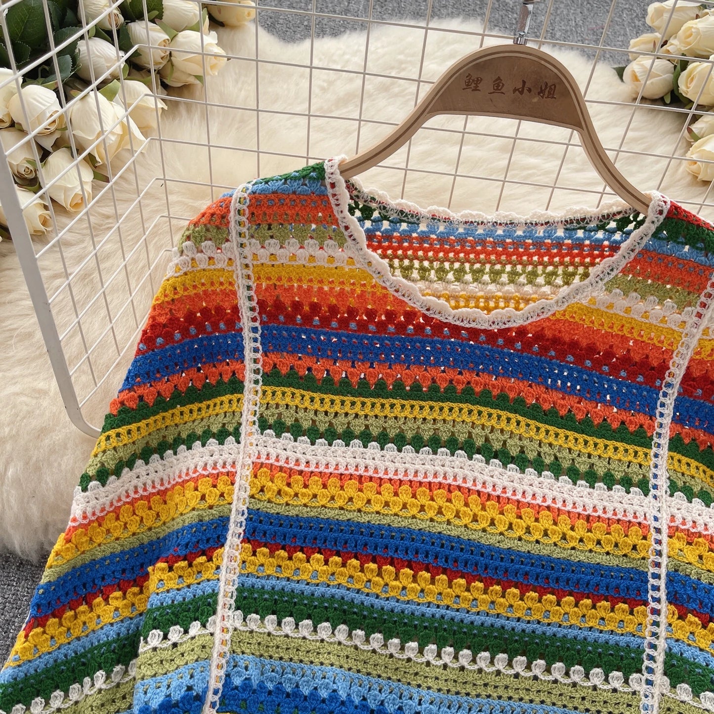 Tassel Knit Hollow Blouse For Women 2025 Fall Outfits Aesthetic