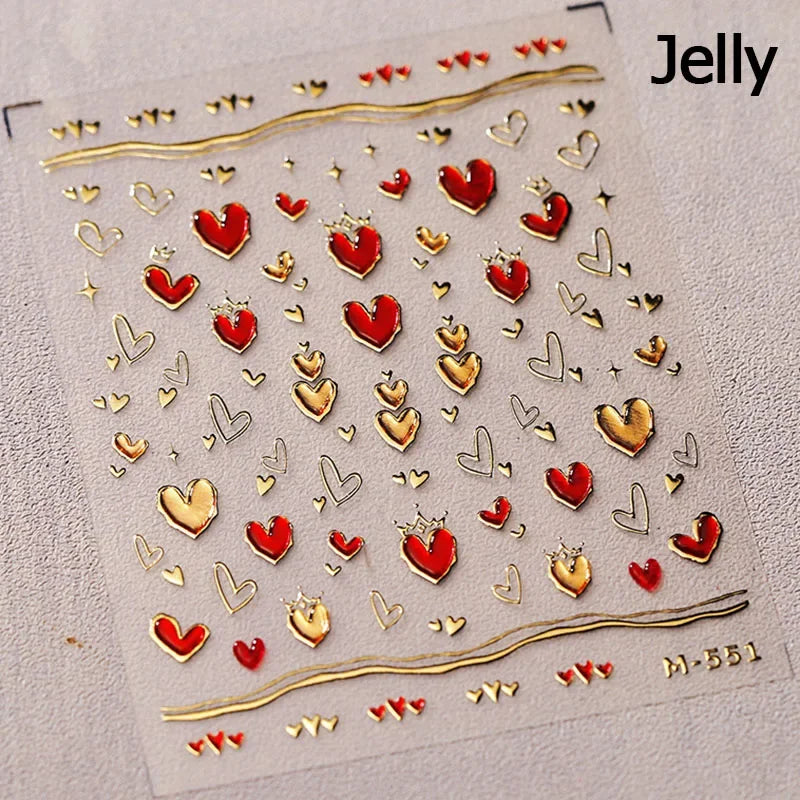 Luxury Korean Nail Decals With Silver And Gold Accents For Autumn Nails Fashion