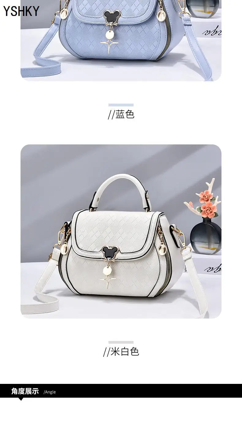 Chic Shoulder Bag In Genuine Leather For Outfits Fashion And Soft Girl Vibes