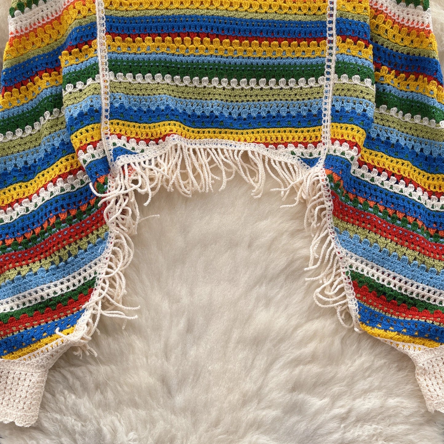 Tassel Knit Hollow Blouse For Women 2025 Fall Outfits Aesthetic
