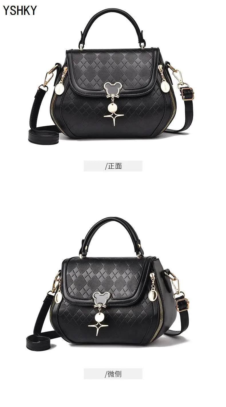 Chic Shoulder Bag In Genuine Leather For Outfits Fashion And Soft Girl Vibes