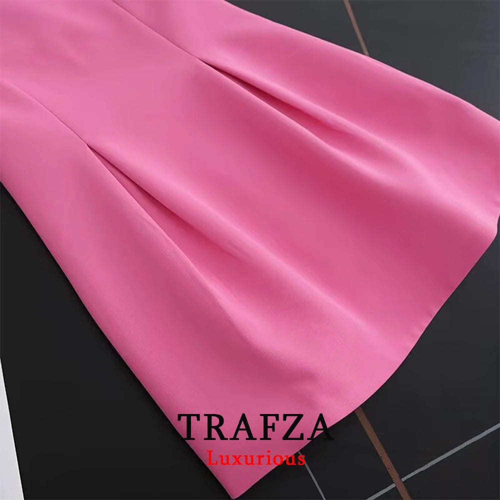Sweet Romantic Castlecore Pink Pleated Sleeveless Mini Dress - New Fashion for Summer Vacation & Date Nights