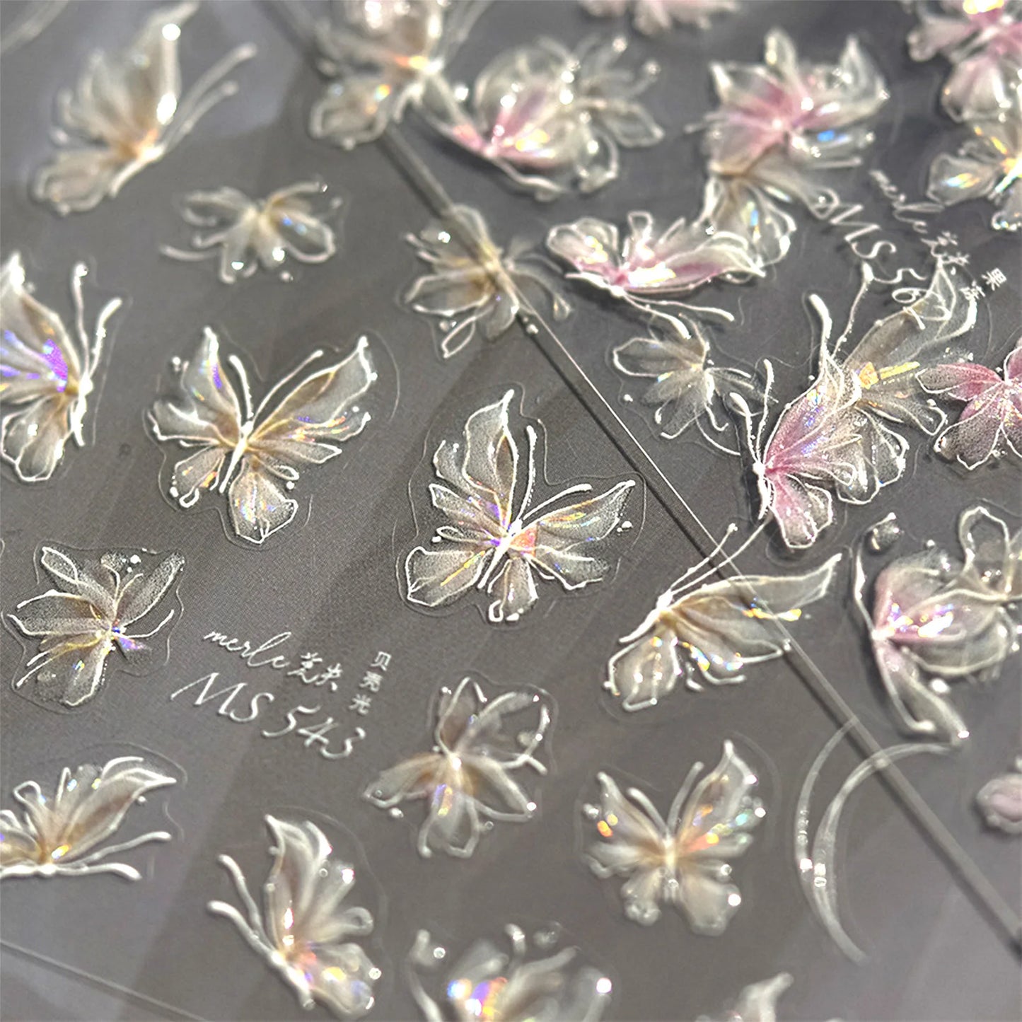 Elegant Fall Nail Art Stickers With Aurora Butterflies For Seasonal Nail Inspiration