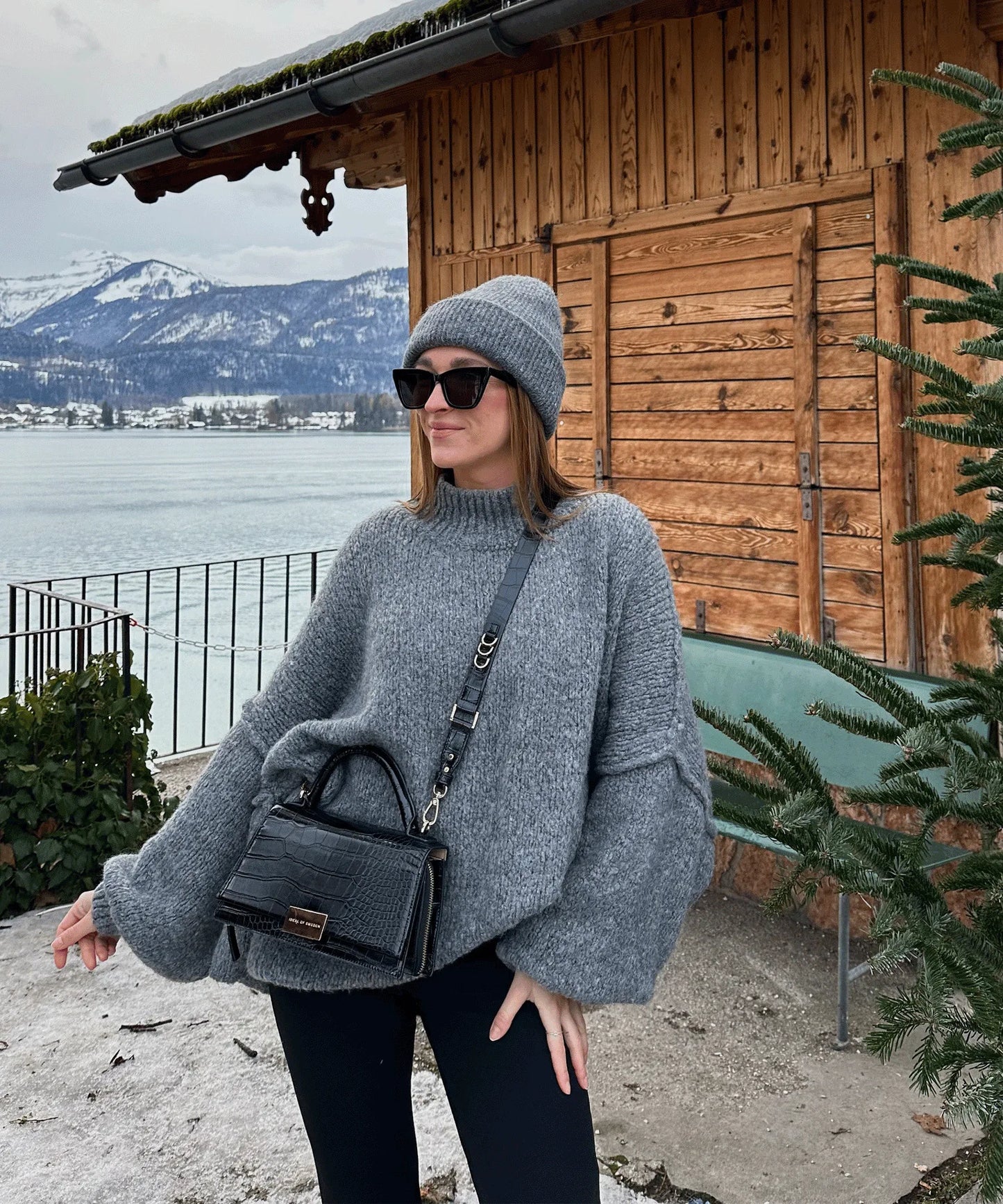 Quilted Elegance Turtleneck Sweater