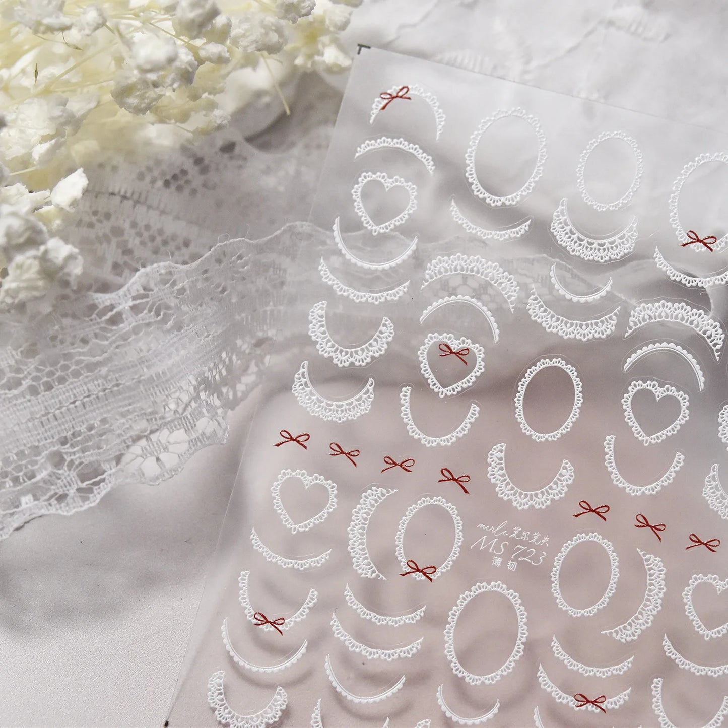 White Wave Line Nail Decals For Autumn Nails Looks And Manicure Design Ideas