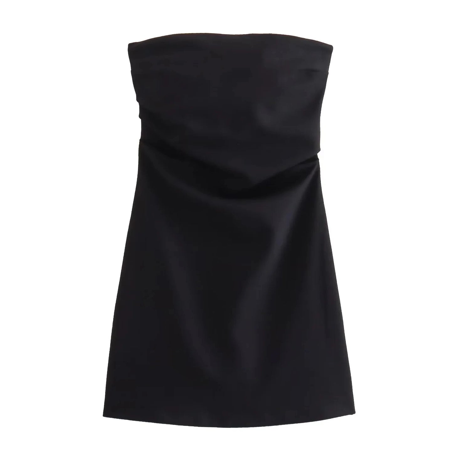 Off-the-Shoulder Corset Mini Dress – Ruched Backless Bodycon Dress in Blue, Black, and White