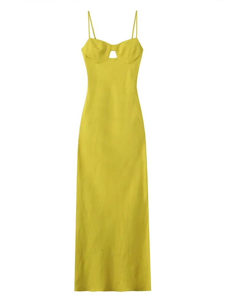 Sexy Slimming Hollow Out Suspender Dress – European and American Style Women's Mini Dress