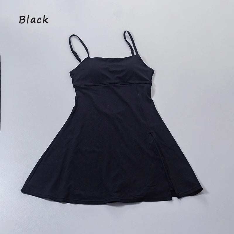 Sporty Tennis Skirt Dress With Built-In Bra For Summer Outfits Casual And Active Style