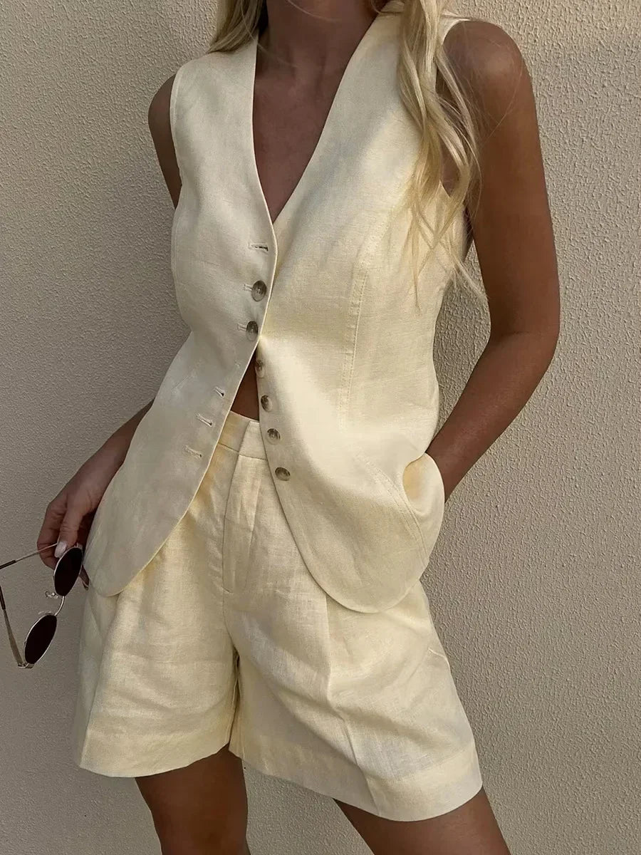 Trendy 2 Piece Outfit For Women Featuring Summer Shorts And Breezy Top