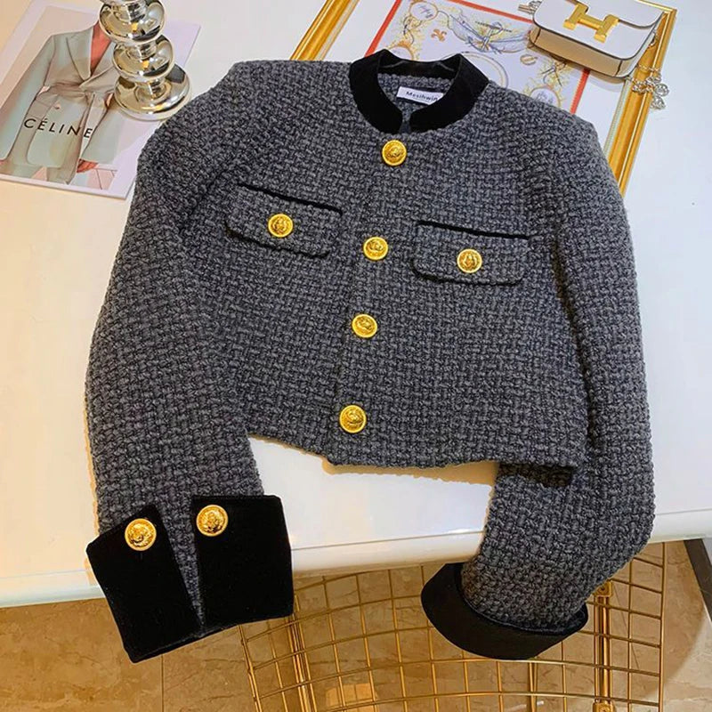 Short Jacket For Fall Outfits Featuring Y2K Stitching And Korean Fashion Feel